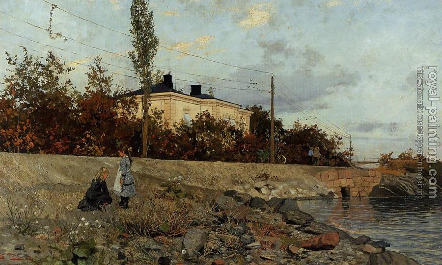 Frits Thaulow : Evening at the Bay of Frogner